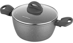 Florina Lava Stone MG fazék fedővel indukciós és gáztűzhelyre, 16 cm, 1,2 l, 16 cm átmérőjű