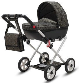 Luxus játék babakocsi New Baby COMFORT arany-fekete