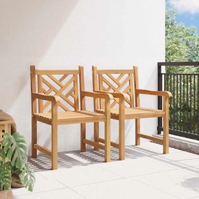 Kerti székek 2 pcs Barna 58 x 60 x 90 cm Tömör tíkfa