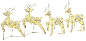 LED rénszarvasok 80 LED-del 4 pcs Arany PET