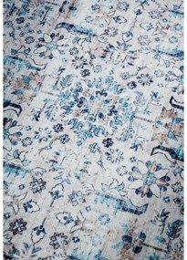 Világoskék szőnyeg 80x150 cm Saveh Cream Blue – Elle Decoration