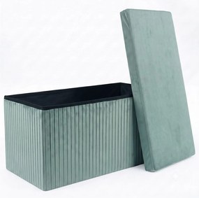 MALAGA összehajtható tárolós puff 76 cm ,menta