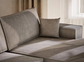 Szürkésbézs zsenília kinyitható-tárolóhelyes sarokkanapé (U alakú) Kyoto – Maison de Rêve