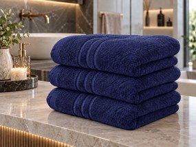 Törölköző Comfort 70 x 140 cm sötétkék, 100% pamut