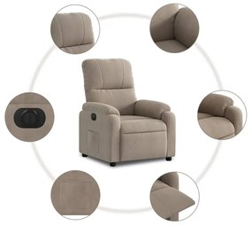tópszínű mikroszálas szövet elektromos dönthető fotel
