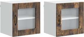 vidaXL Konyhaszekrény 2 pcs Füstölt tölgy 40 x 31 x 40 cm Faanyag