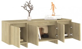 sonoma tölgy színű szerelt fa fali TV-szekrény 120x30x40,5 cm
