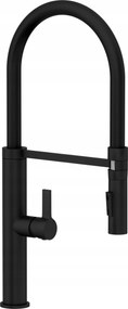 Full Fekete Konyhai Csaptelep Kihúzható Kifolyócsővel