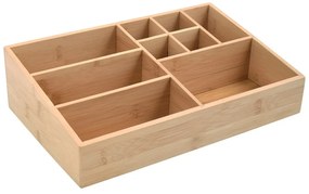 Natúr színű bambusz fürdőszobai rendszerező kozmetikumokhoz Isalys – MSV