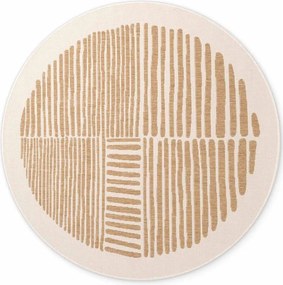 Krémszínű-natúr színű kerek kültéri-beltéri szőnyeg ø 200 cm Haringey Bounds – Ted Baker