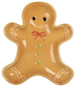 Kerámia mézeskalács tálca 14x16x2 cm