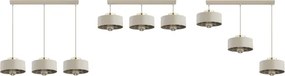 Brilagi - Kábelre függesztett csillár SPRING 3xE27/60W/230V bézs/arany