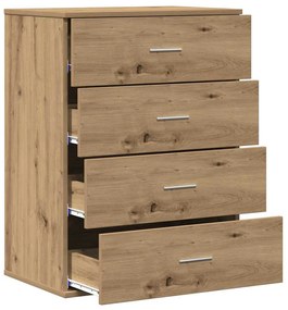 Széf fiókkal kézműves tölgy 60 x 39 x 80 cm Faanyag