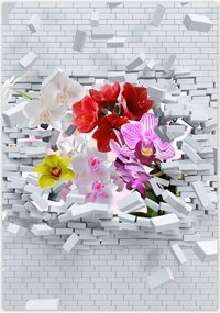 Poszterek 70x100 Virágos fal