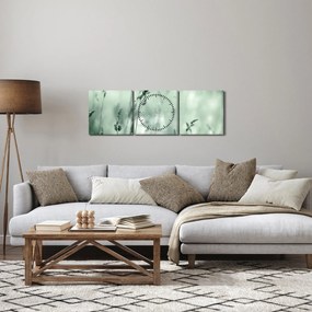 Kép - Zöld rét (órával) (90x30 cm)
