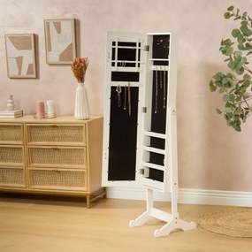 Atmosphera - álló tükör ékszertartóval KRISTIN 146,8x37 cm fehér