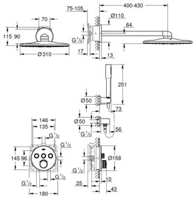GROHE 34709000 - SMARTCONTROL Perfect zuhanyszett, fényes króm