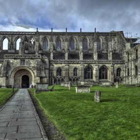 Poszter 30x30cm Történelmi Malmesbury apátság Cotswolds, Assaf Frank