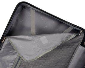 BONTOUR “WAVE” közepes Duplakerekes Gurulós bőrönd, Fekete, M méretű