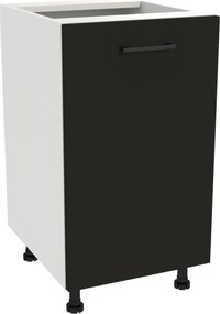 Konyhaszekrény alsó 45 Capri korpusz fehér front fekete matt