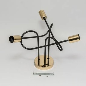 Felületre szerelhető OXFORD csillár 3xE27/15W/230V arany/fekete