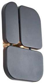 Design fali lámpa fekete 3-lámpás - Planes