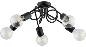 Felületre szerelhető csillár INTER 5xE27/15W/230V fekete