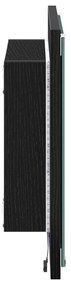 LED Fürdőszoba Tükör Fekete Tölgy 40x8.5x37 cm Műszaki Fa