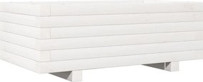 vidaXL fehér tömör fenyő virágláda 70x40x26,5 cm