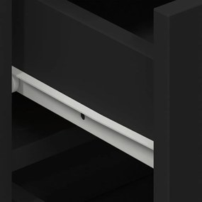 Büfé oldal szekrény Fekete Összeszerelt fa 120 x 36 x 69 cm