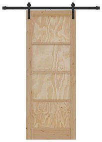 Csúszóajtó Természetes és fekete 78 x 202 cm