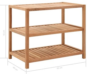 tömör diófa fürdőszobai polc 65 x 40 x 55 cm