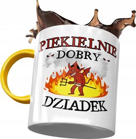 Sárga bögre nagypapának nagypapa napjára Ajándék fényképes nyomtatással