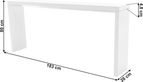 Konzolasztal, fehér, FITRON