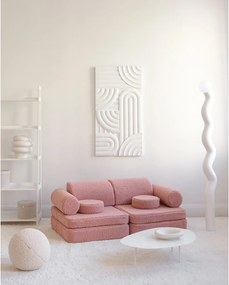 Rózsaszín buklé gyerek kanapé 132 cm Settee – Wigiwama