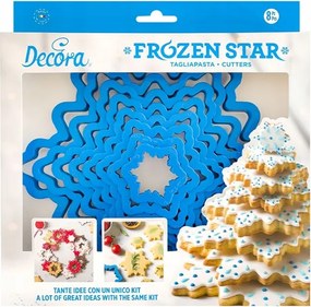 8 db-os csillag keksz forma szett Frozen Star karácsonyfa keksz Deco
