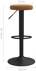 2 db barna bársony bárszék