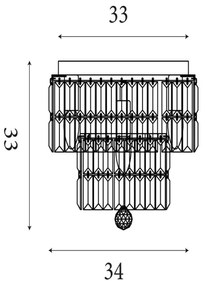 Searchlight 61321-4AB - Mennyezeti lámpa EMPIRE 4xE14/60W/230V IP44