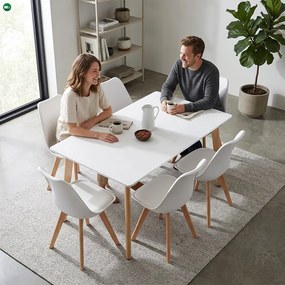 Silla 150 6+1 étkező garnitúra fehér-fehér