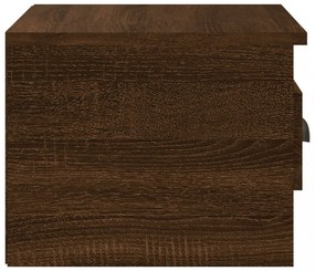 2db barna tölgyszínű falra szerelhető éjjeliszekrény 41,5x36x28