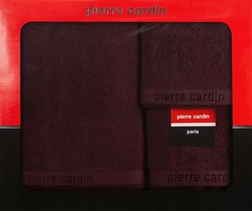 Törölköző szett dobozban Evi 3db-os bordó 430g/m2 Pierre Cardin