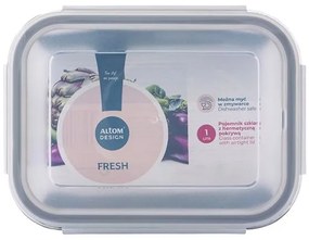 Altom Fresh üveg ételtárolódoboz műanyag tetővel - 1000 ml