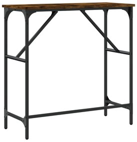 füstös tölgy színű szerelt fa tálalóasztal 75x32x75 cm