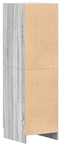 vidaXL szürke sonoma színű szerelt fa konyhaszekrény 38x41,5x131,5 cm