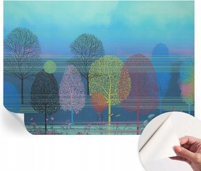 Öntapadós fali fotótapéta Hálószobába Színes harmónia 208x146 cm