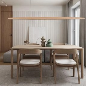 LED Csillár zsinóron LED/26W/230V 4000K 150 cm bükkfa/tömör fa