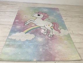 Unikornis mintás gyerekszőnyeg 70x140 cm