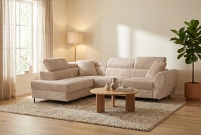 Bal oldali, ággyá alakítható sarokkanapé TIL Fehér