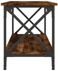 Füstös tölgy színű szerelt fa kisasztal 55x38x45 cm