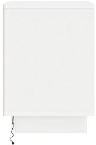Éjjeli asztal LED világítással Fehér 39x34,5x50 cm